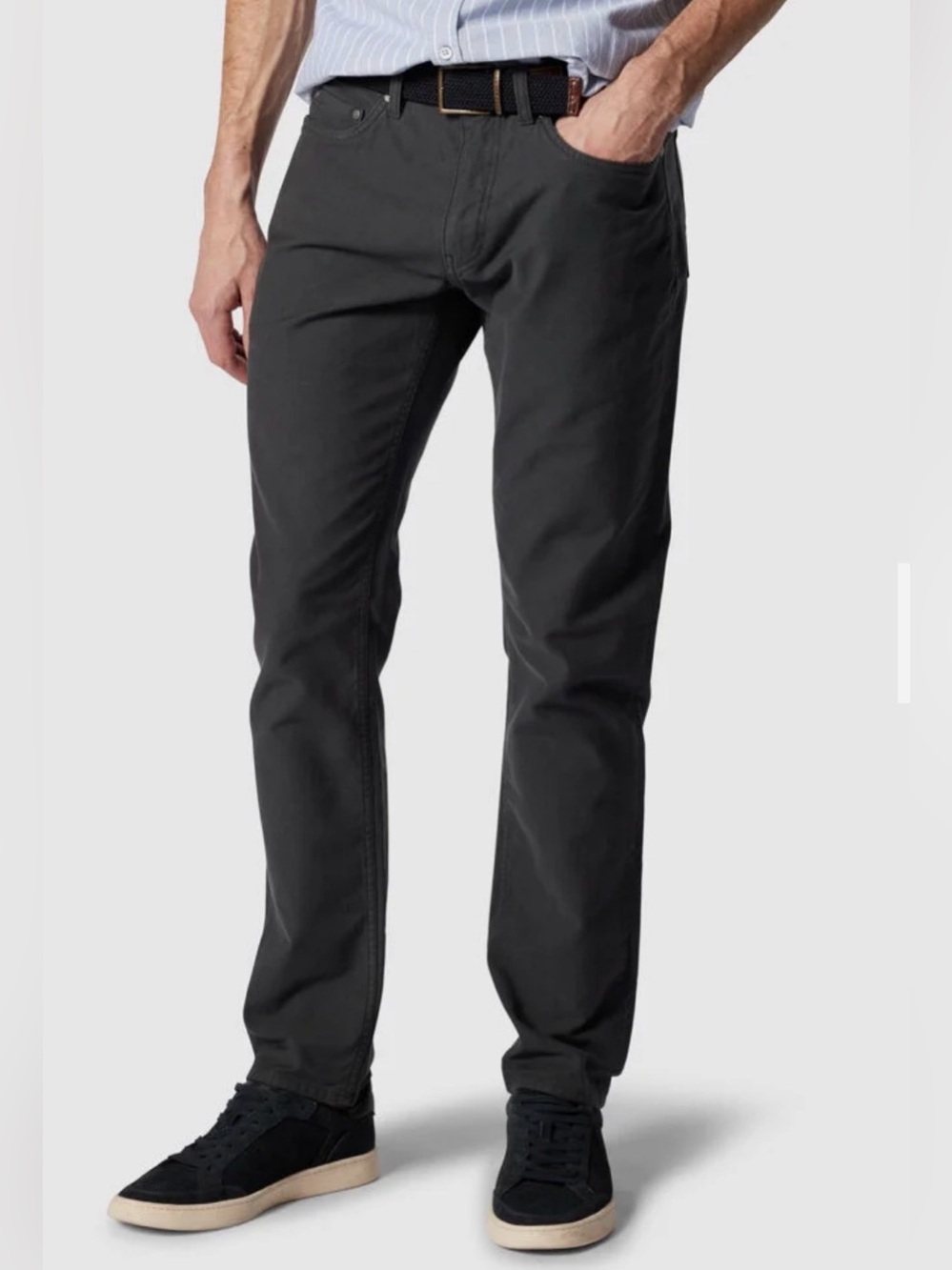 Rodd & Gunn Men's Charcoal “Coal” Slim Straight Jeans - 32L